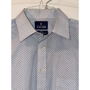 Jos A Bank Men's 15.5X33 Dress Shirt No Wrinkles Tailored Fit RESERVE Egyptian‎